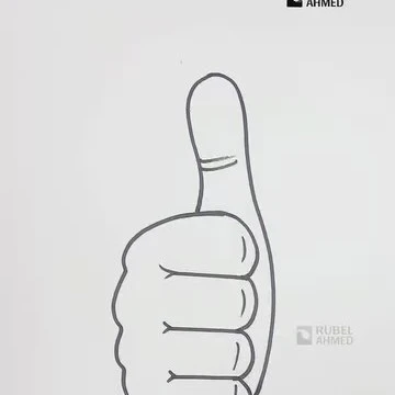 Disegno del gesto OK realizzato con linee semplici