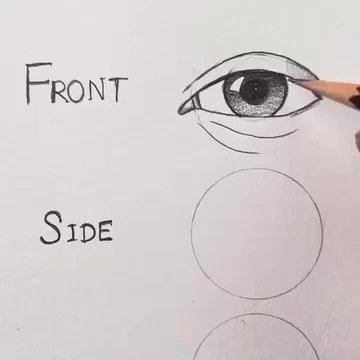 Disegno di un occhio realizzato passo dopo passo