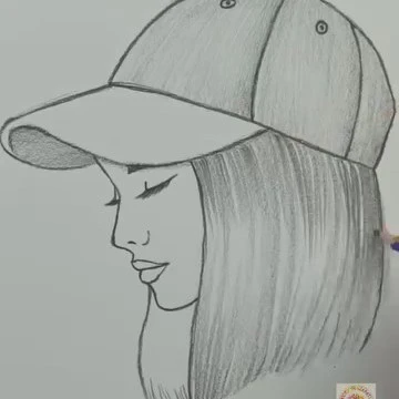 Disegno di un volto visto di profilo